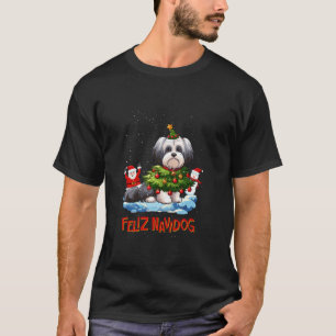 Camiseta Havanês Feliz Árvore de Natal Cão X Mas Cão