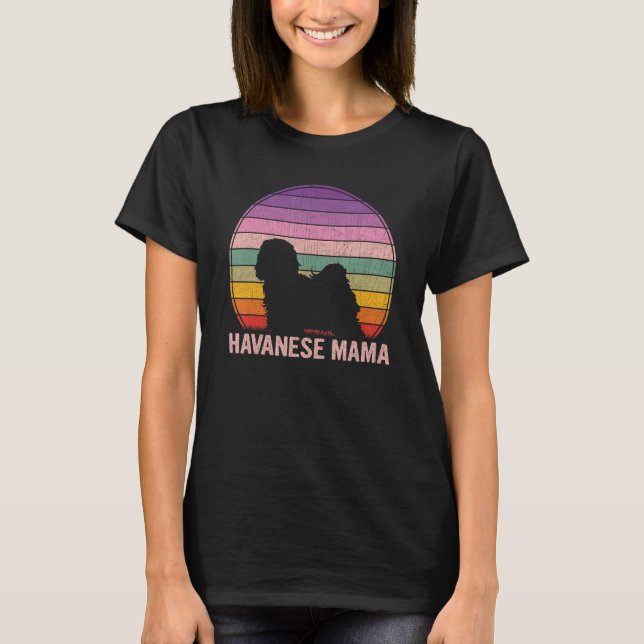 Camiseta Havanês-Gráfico de Mamãe (Frente)