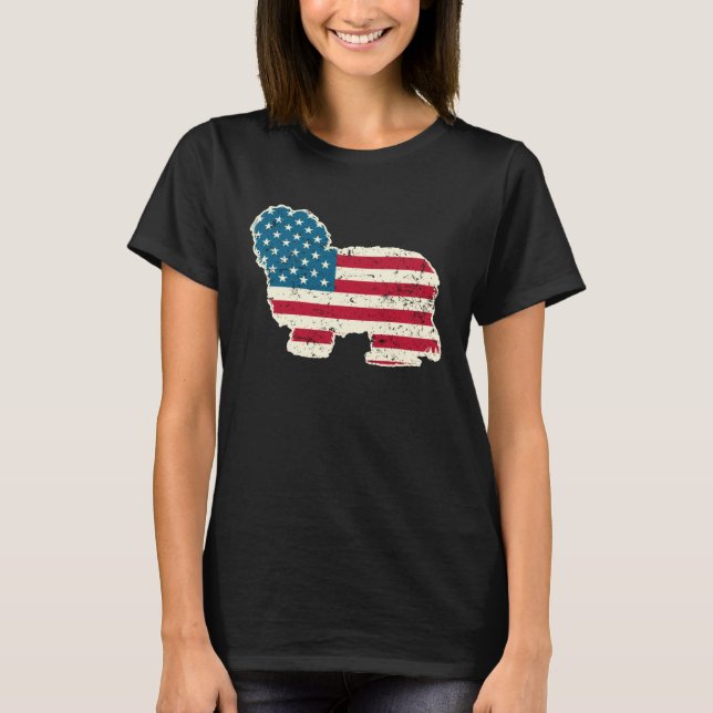Camiseta Havanese 4th of July Men Women USA American Flag D (Frente)