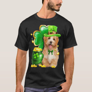 Camiseta Havanese Dog Shamrock Dia de São Patrício og Irish