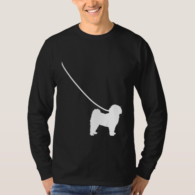 Camiseta Havanese on a Leash Dog  Mom Dad Pet Cute  Puppy (Frente)