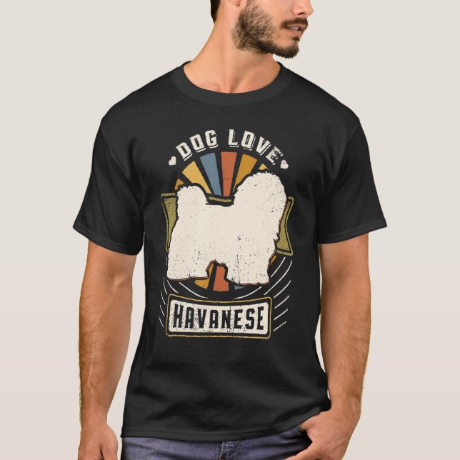 Camiseta Havanese Vintage Classic Retro Dog (Frente)