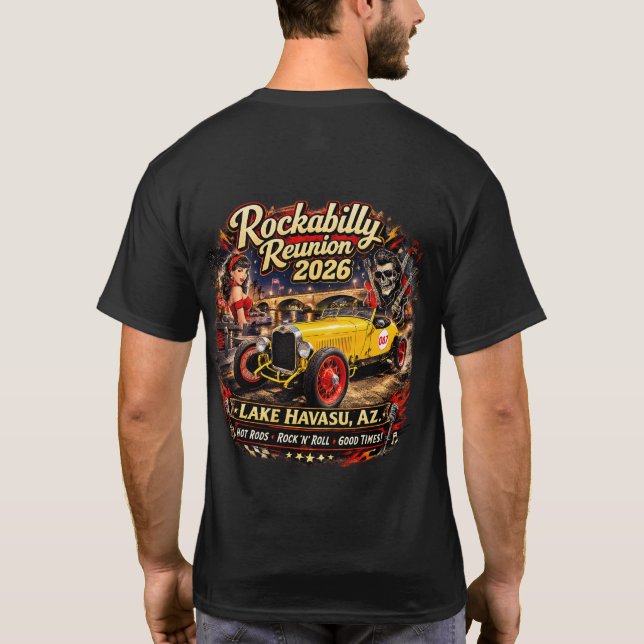 Camiseta Havasu Rockabilly Reunion 2026 T-Shirt (Verso)