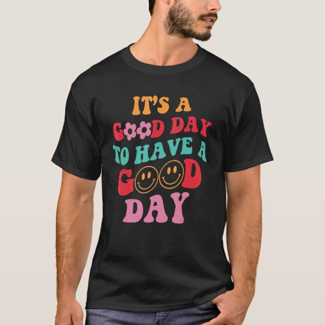 Camiseta Have A Good Day Retro Smile Face Happy Face Preppy (Frente)