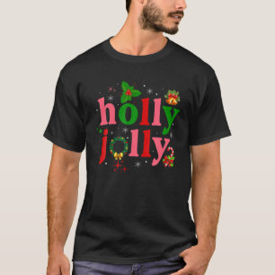 Camiseta Have A Holly-Jolly Colorful Christmas Mistletoe Xm