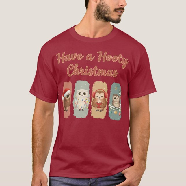 Camiseta Have a Hooty Christmas Owls (Frente)