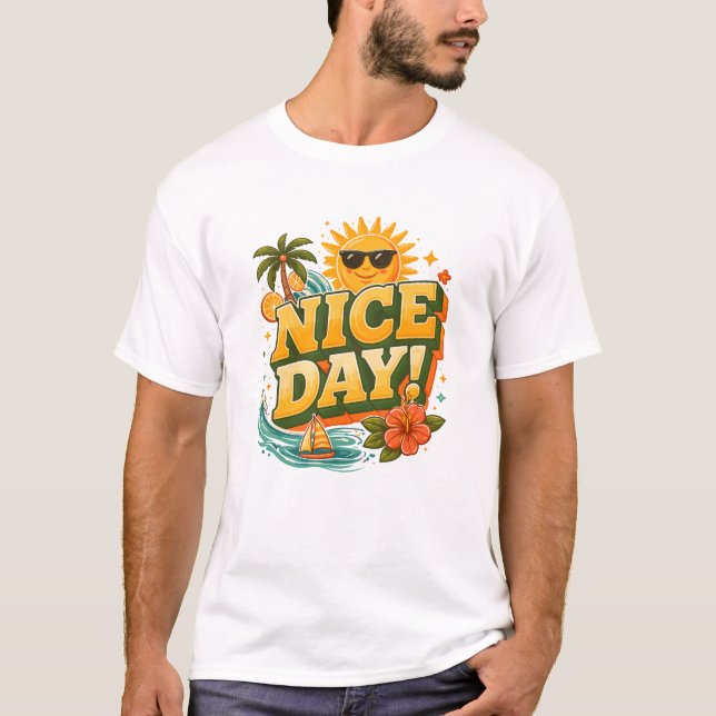 Camiseta Have a Nice Day – Retro Sunshine (Frente)