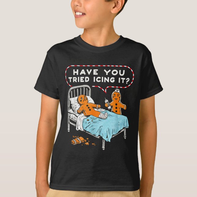 Camiseta Have You Tried Icing It Gingerbread Nurse Christma (Frente)