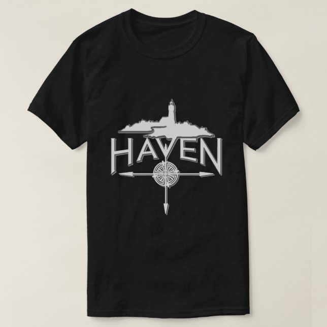 Camiseta Haven White Logo Classic T-Shirt (Frente do Design)