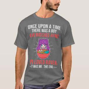 Camiseta Havia Um Menino Que Assistia A Anime E Amava Ramen