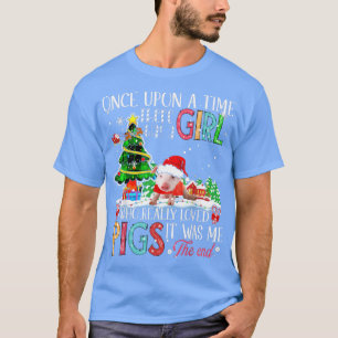 Camiseta Havia Uma Garota Que Adorava Porcos Florais