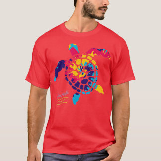 Camiseta Hawaiai Tie Dye Sea Turtle Hawaii Souvenir Gift