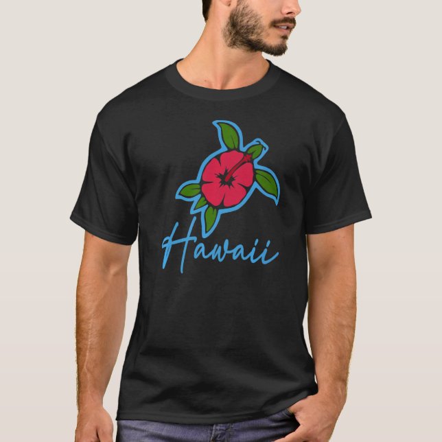 Camiseta Hawaii 2022 Ilha Hawaiian Sea Turtle Tropical (Frente)
