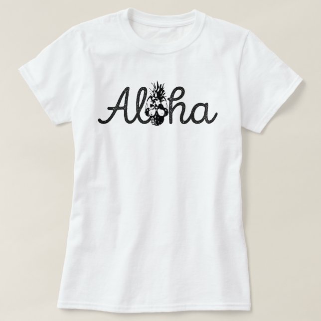 Camiseta Hawaii Aloha, Engraçado Aloha (Frente do Design)