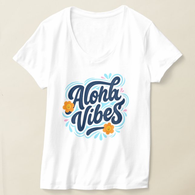 Camiseta Hawaii Aloha Vibes Hawaiian Island (Postura )