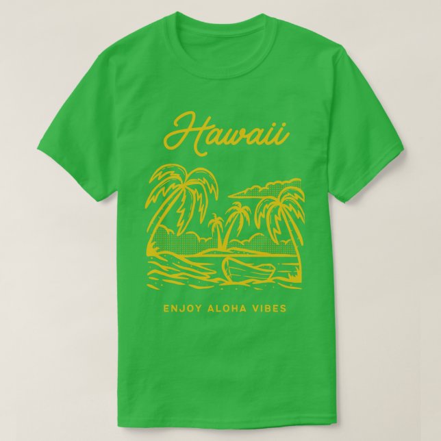 Camiseta Hawaii Aproveite Aloha Vibes TShirt (Frente do Design)
