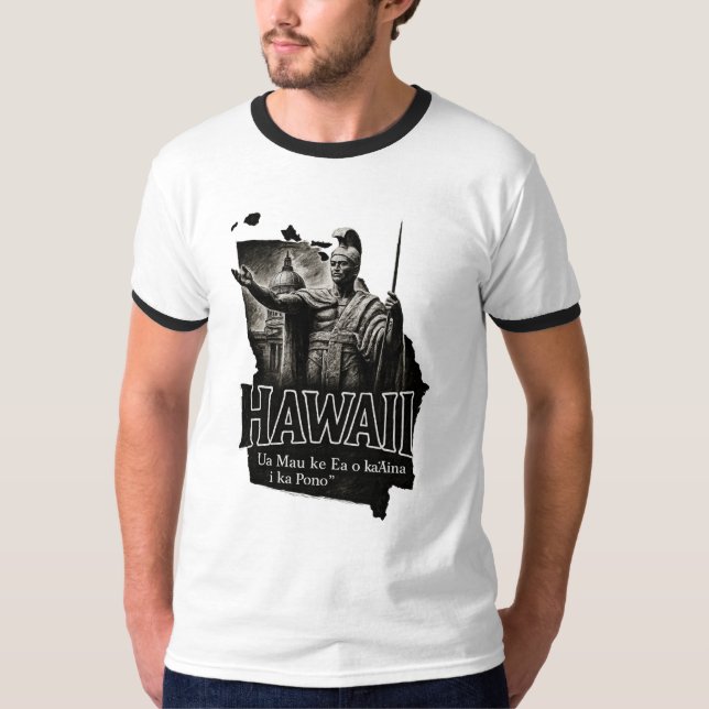 Camiseta Hawaii Artistic T-Shirt – King Kamehameha Statue (Frente)
