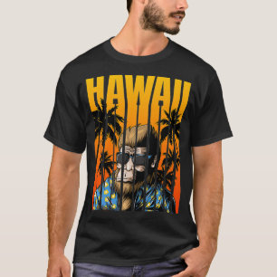 Camiseta Hawaii Bigfoot Sunglass Tropical Funny Havaiana