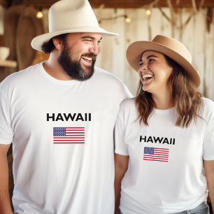 Camiseta Hawaii EUA - American Flag Light-Color