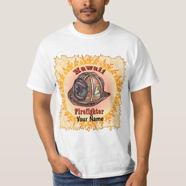 Camiseta Hawaii Firefighter  t-shirt  (Frente)