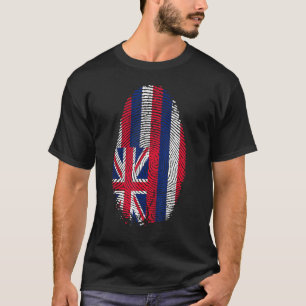Camiseta Hawaii Flag Fingerprint Está No Meu Adn Para O Hav