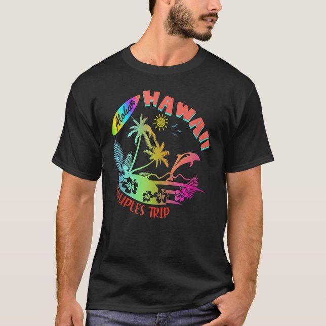 Camiseta Hawaii Hawaiian Aloha Vacation Matching Family Gro (Frente)
