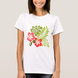 Camiseta Hawaii Hibiscus Flora Floral Flores Blossomas