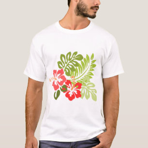 Camiseta Hawaii Hibiscus Flora Floral Flores Blossomas