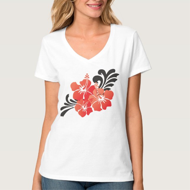 Camiseta Hawaii Hibiscus Flower (Frente)