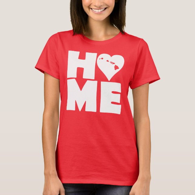 Camiseta Hawaii Home Heart State Tees (Frente)