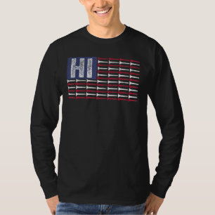 Camiseta Hawaii Home State Hi American Flag Golf Patriótico