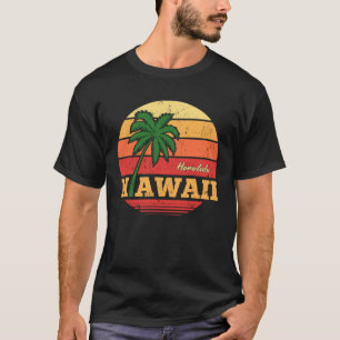 Camiseta HAWAII Honolulu Linda Vacinação Retro Souvenir