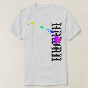 CAMISETA HAWAII ILHAS NEON RAINBOW