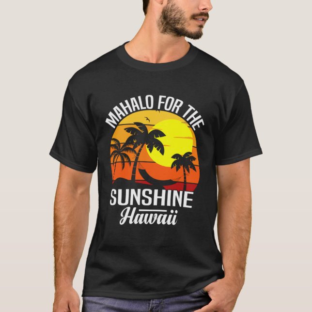Camiseta Hawaii island of sun beach waves and palm trees  6 (Frente)