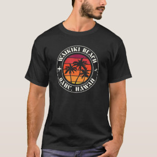 Camiseta Hawaii Oahu Sunset Surfer E Seagull Waikiki Beac