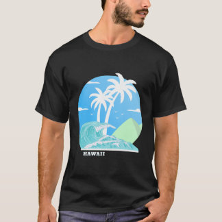 Camiseta Hawaii Palms Island South Seas Surfing Aloha Souve