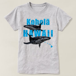 CAMISETA HAWAII POLINESIANO TRIBAL HUMPBACKS NAS ILHAS HAWA