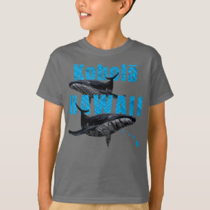 CAMISETA HAWAII POLINESIANO TRIBAL HUMPBACKS NAS ILHAS HAWA