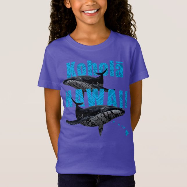 CAMISETA HAWAII POLINESIANO TRIBAL HUMPBACKS NAS ILHAS HAWA (Frente)