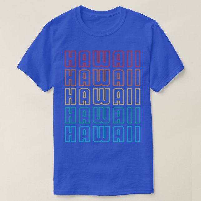 Camiseta Hawaii Retro Hollow Cinco TShirt (Frente do Design)