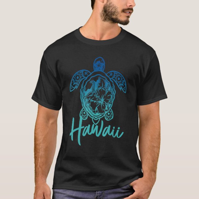 Camiseta Hawaii Sea Turtles Hawaiai Marine Turtle Flower T (Frente)
