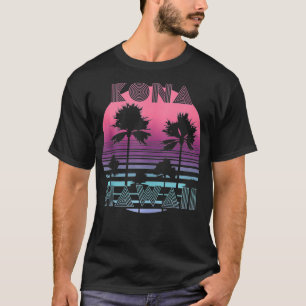 Camiseta Hawaii Sunset Sun Surf Throwback Retro 80s