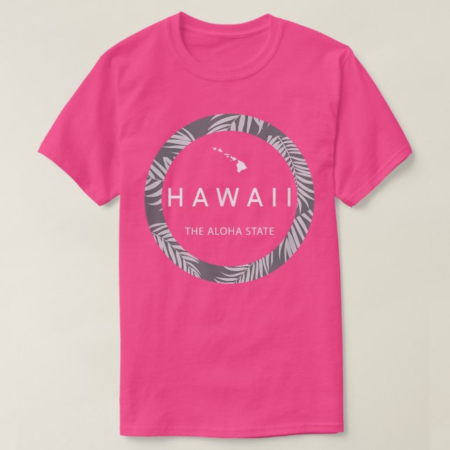 Camiseta Hawaii The Aloha StateAloha Hawaiian Palm Tree Oha (Frente do Design)