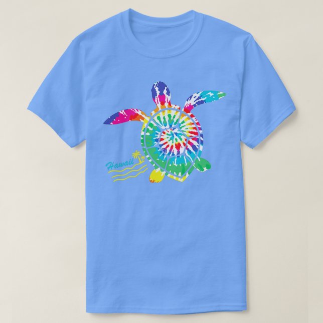 Camiseta Hawaii Tie Dye Sea Turtle Turtle Lovers (Frente do Design)