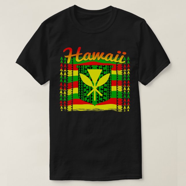 Camiseta Hawaii Tribal Kanaka Maoli TShirt (Frente do Design)