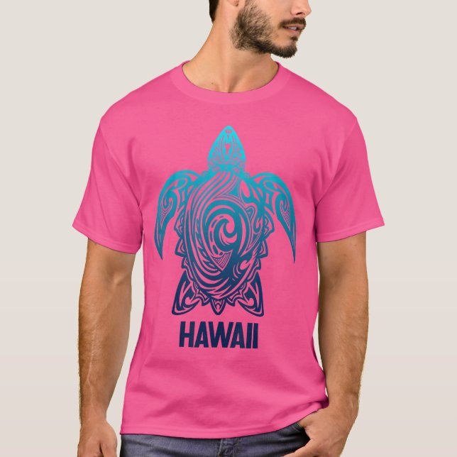 Camiseta Hawaii Tribal Sea Turtle Havaiano Surfer Scuba Div (Frente)