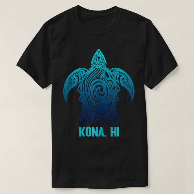 Camiseta Hawaii Tribal Sea Turtle Havaiano Surfer Scuba Div (Frente do Design)