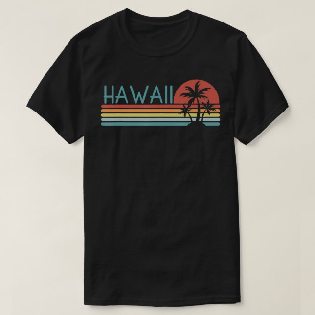 Camiseta HAWAII Trip Retro Vintage Sunset Ha (Frente do Design)
