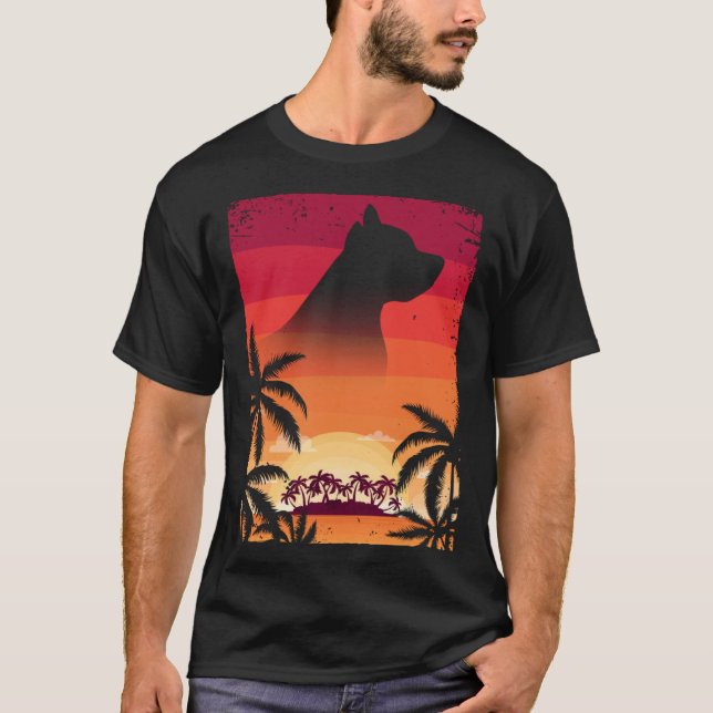 Camiseta Hawaii Vacation  Staffordshire Bull Terrier (Frente)