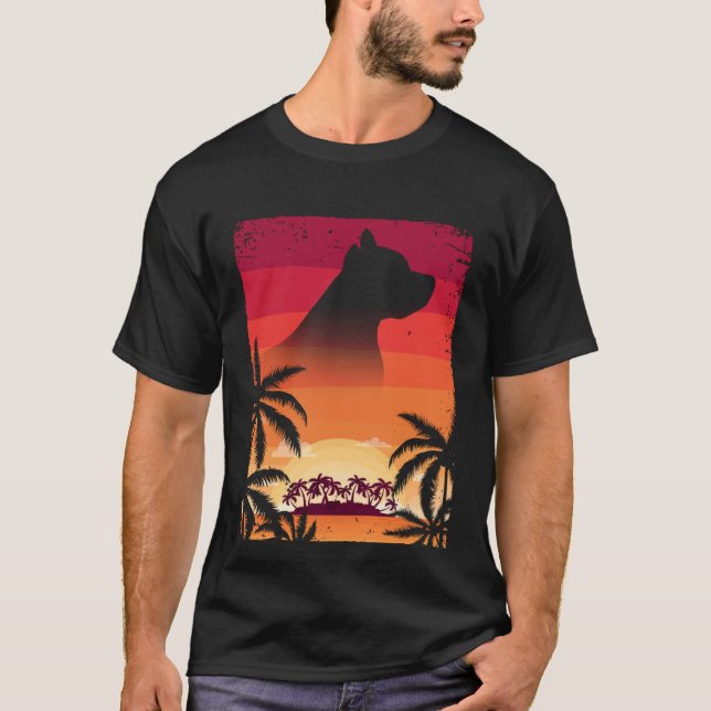 Camiseta Hawaii Vacation  Staffordshire Bull Terrier (Frente)